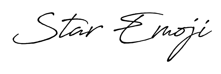 Looking for an artistic signature for Star Emoji? The Antro_Vectra_Bolder calligraphy style gives a sophisticated flow suitable for business cards and emails. Star Emoji signature style 7 images and pictures png