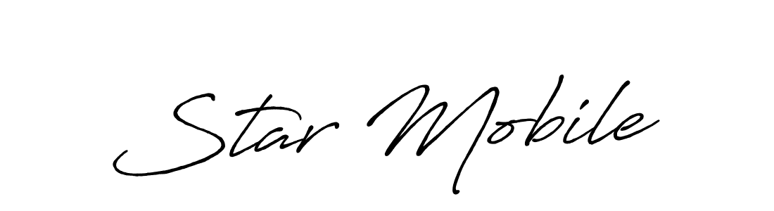 You should practise on your own different ways (Antro_Vectra_Bolder) to write your name (Star Mobile) in signature. don't let someone else do it for you. Star Mobile signature style 7 images and pictures png