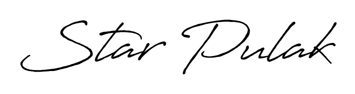 A sleek calligraphic signature for name Star Pulak utilizing Antro_Vectra_Bolder styling. Great for adding personal signatures to photos and art. Star Pulak signature style 7 images and pictures png