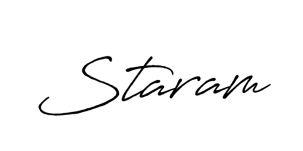 Staram stylish signature style. Best Handwritten Sign (Antro_Vectra_Bolder) for my name. Handwritten Signature Collection Ideas for my name Staram. Staram signature style 7 images and pictures png