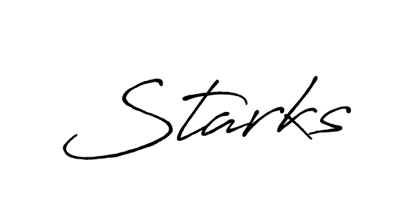 Use a signature maker to create a handwritten signature online. With this signature software, you can design (Antro_Vectra_Bolder) your own signature for name Starks. Starks signature style 7 images and pictures png