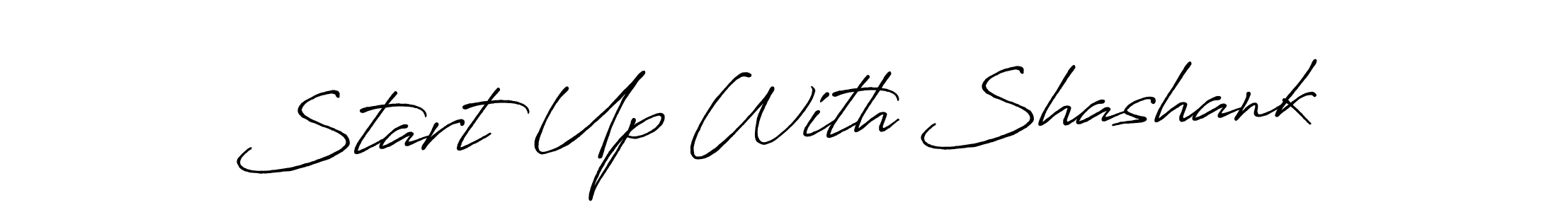 Use a signature maker to create a handwritten signature online. With this signature software, you can design (Antro_Vectra_Bolder) your own signature for name Start Up With Shashank. Start Up With Shashank signature style 7 images and pictures png