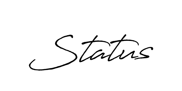 Design your own signature with our free online signature maker. With this signature software, you can create a handwritten (Antro_Vectra_Bolder) signature for name Status. Status signature style 7 images and pictures png