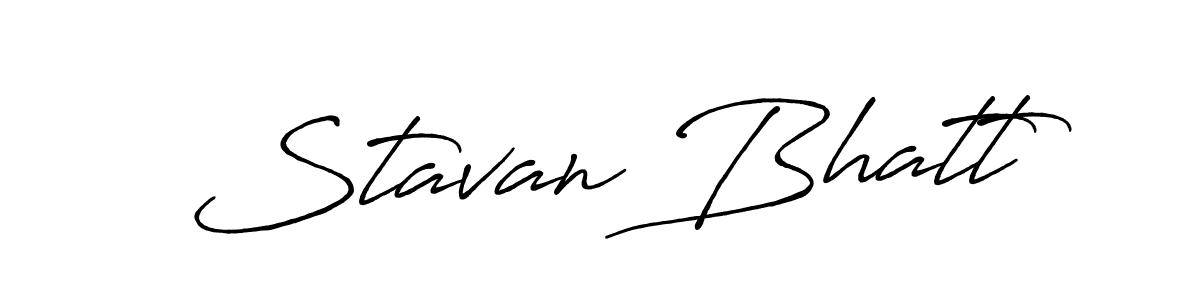 Make a short Stavan Bhatt signature style. Manage your documents anywhere anytime using Antro_Vectra_Bolder. Create and add eSignatures, submit forms, share and send files easily. Stavan Bhatt signature style 7 images and pictures png