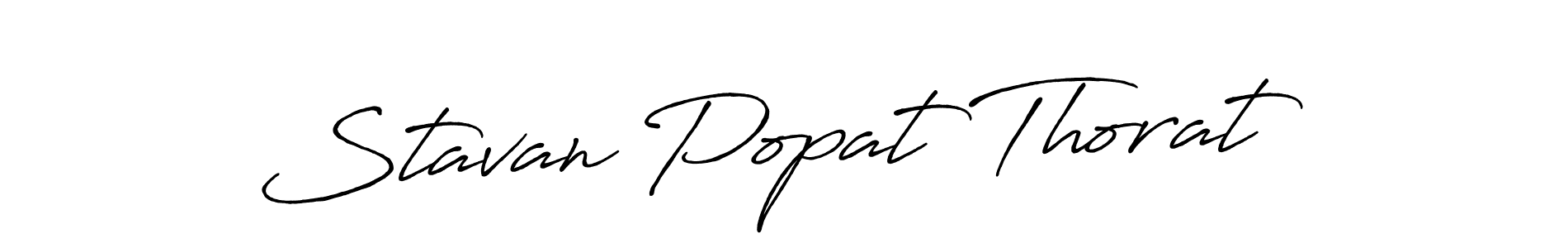 Use a signature maker to create a handwritten signature online. With this signature software, you can design (Antro_Vectra_Bolder) your own signature for name Stavan Popat Thorat. Stavan Popat Thorat signature style 7 images and pictures png