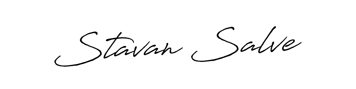 Design your own signature with our free online signature maker. With this signature software, you can create a handwritten (Antro_Vectra_Bolder) signature for name Stavan Salve. Stavan Salve signature style 7 images and pictures png