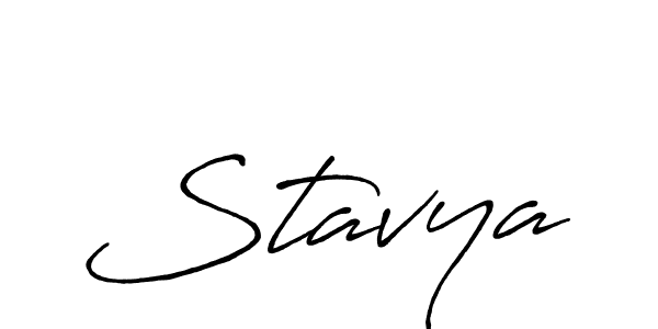 Use a signature maker to create a handwritten signature online. With this signature software, you can design (Antro_Vectra_Bolder) your own signature for name Stavya. Stavya signature style 7 images and pictures png