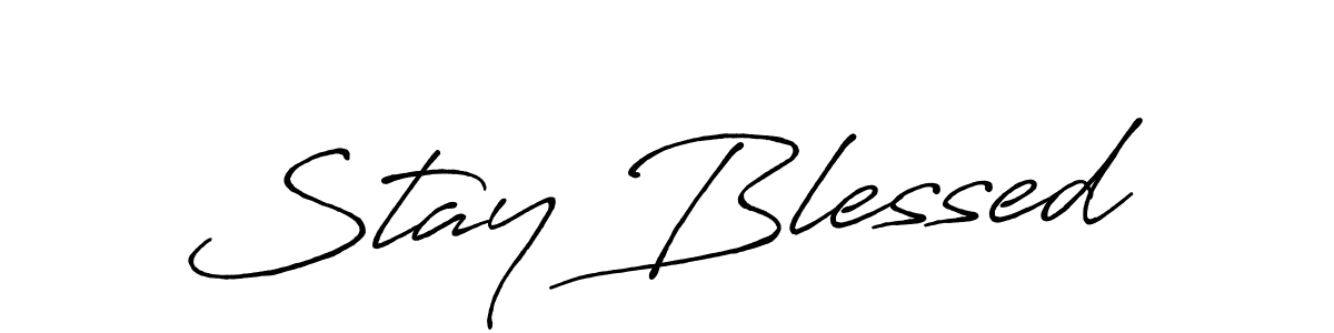 How to make Stay Blessed signature? Antro_Vectra_Bolder is a professional autograph style. Create handwritten signature for Stay Blessed name. Stay Blessed signature style 7 images and pictures png