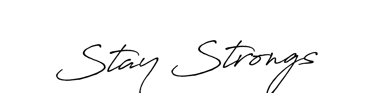 How to make Stay Strongs name signature. Use Antro_Vectra_Bolder style for creating short signs online. This is the latest handwritten sign. Stay Strongs signature style 7 images and pictures png