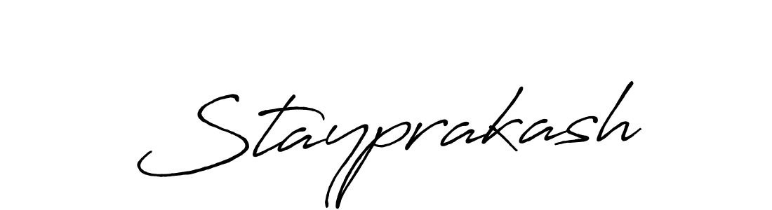 Create a beautiful signature design for name Stayprakash. With this signature (Antro_Vectra_Bolder) fonts, you can make a handwritten signature for free. Stayprakash signature style 7 images and pictures png