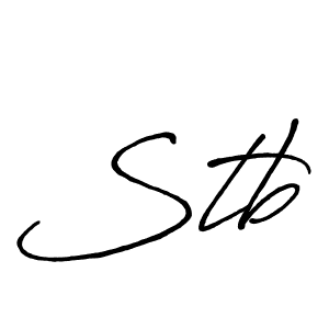 Use a signature maker to create a handwritten signature online. With this signature software, you can design (Antro_Vectra_Bolder) your own signature for name Stb. Stb signature style 7 images and pictures png