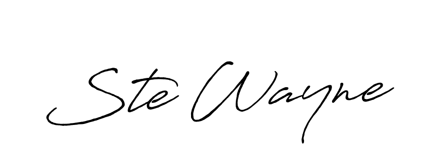 Also You can easily find your signature by using the search form. We will create Ste Wayne name handwritten signature images for you free of cost using Antro_Vectra_Bolder sign style. Ste Wayne signature style 7 images and pictures png