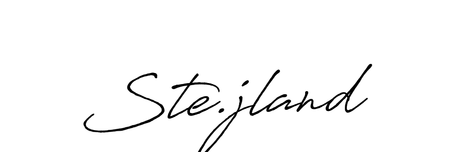 You should practise on your own different ways (Antro_Vectra_Bolder) to write your name (Ste.jland) in signature. don't let someone else do it for you. Ste.jland signature style 7 images and pictures png