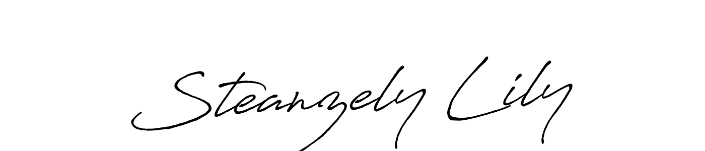 Once you've used our free online signature maker to create your best signature Antro_Vectra_Bolder style, it's time to enjoy all of the benefits that Steanzely Lily name signing documents. Steanzely Lily signature style 7 images and pictures png