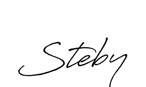 Design your own signature with our free online signature maker. With this signature software, you can create a handwritten (Antro_Vectra_Bolder) signature for name Steby. Steby signature style 7 images and pictures png