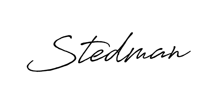 How to make Stedman name signature. Use Antro_Vectra_Bolder style for creating short signs online. This is the latest handwritten sign. Stedman signature style 7 images and pictures png