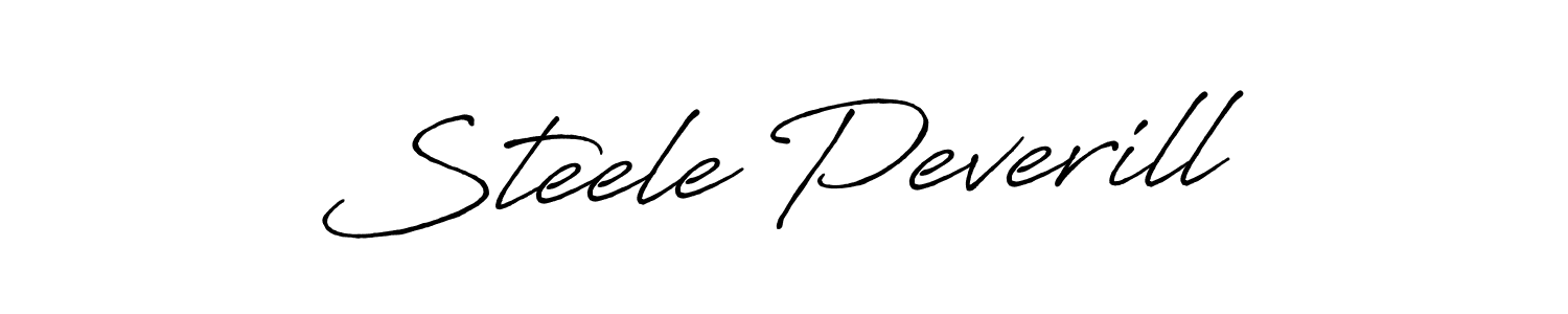 Create a beautiful signature design for name Steele Peverill. With this signature (Antro_Vectra_Bolder) fonts, you can make a handwritten signature for free. Steele Peverill signature style 7 images and pictures png