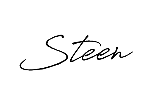 Use a signature maker to create a handwritten signature online. With this signature software, you can design (Antro_Vectra_Bolder) your own signature for name Steen. Steen signature style 7 images and pictures png