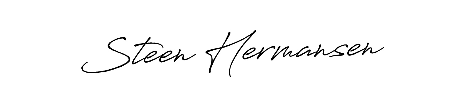 Once you've used our free online signature maker to create your best signature Antro_Vectra_Bolder style, it's time to enjoy all of the benefits that Steen Hermansen name signing documents. Steen Hermansen signature style 7 images and pictures png