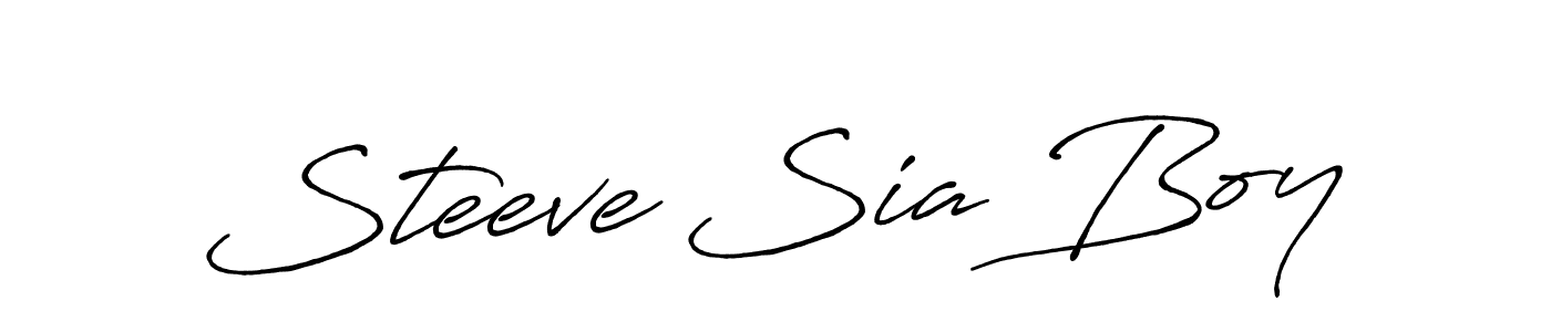 Steeve Sia Boy stylish signature style. Best Handwritten Sign (Antro_Vectra_Bolder) for my name. Handwritten Signature Collection Ideas for my name Steeve Sia Boy. Steeve Sia Boy signature style 7 images and pictures png