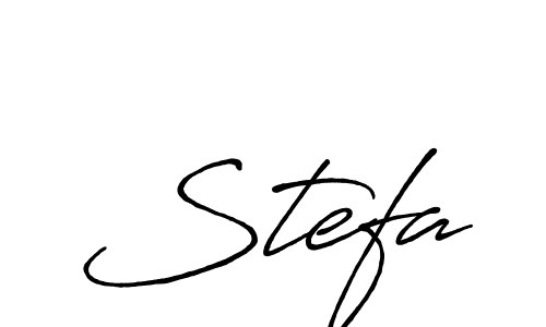 Make a beautiful signature design for name Stefa. With this signature (Antro_Vectra_Bolder) style, you can create a handwritten signature for free. Stefa signature style 7 images and pictures png