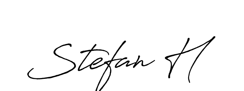 Make a beautiful signature design for name Stefan H. With this signature (Antro_Vectra_Bolder) style, you can create a handwritten signature for free. Stefan H signature style 7 images and pictures png
