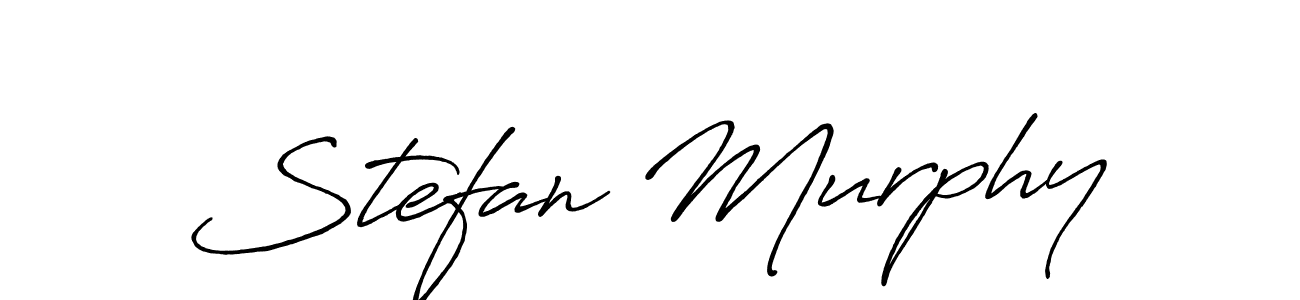 How to make Stefan Murphy name signature. Use Antro_Vectra_Bolder style for creating short signs online. This is the latest handwritten sign. Stefan Murphy signature style 7 images and pictures png