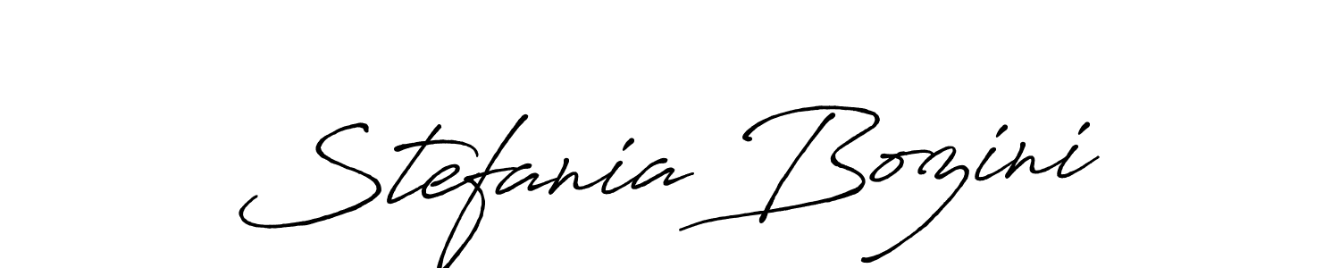How to make Stefania Bozini name signature. Use Antro_Vectra_Bolder style for creating short signs online. This is the latest handwritten sign. Stefania Bozini signature style 7 images and pictures png