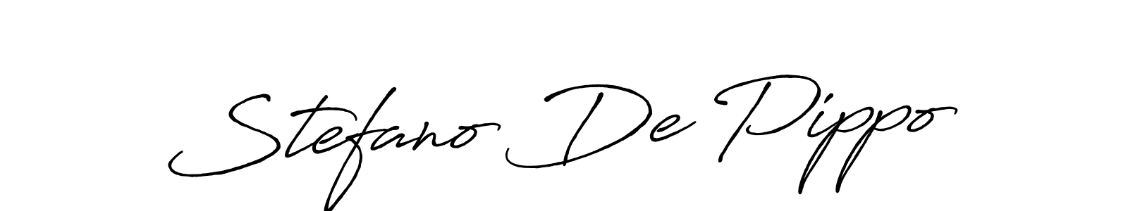 How to make Stefano De Pippo name signature. Use Antro_Vectra_Bolder style for creating short signs online. This is the latest handwritten sign. Stefano De Pippo signature style 7 images and pictures png