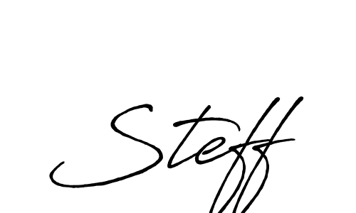 Create a beautiful signature design for name Steff. With this signature (Antro_Vectra_Bolder) fonts, you can make a handwritten signature for free. Steff signature style 7 images and pictures png