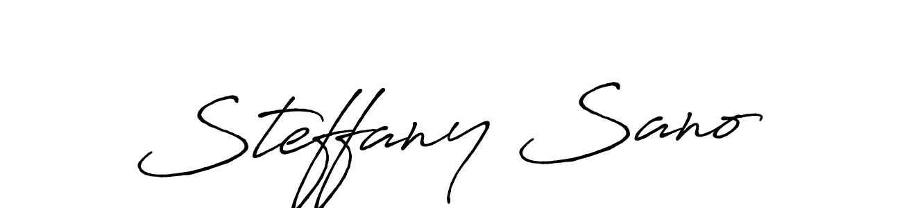 Design your own signature with our free online signature maker. With this signature software, you can create a handwritten (Antro_Vectra_Bolder) signature for name Steffany Sano. Steffany Sano signature style 7 images and pictures png