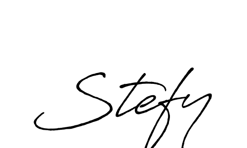 How to make Stefy signature? Antro_Vectra_Bolder is a professional autograph style. Create handwritten signature for Stefy name. Stefy signature style 7 images and pictures png