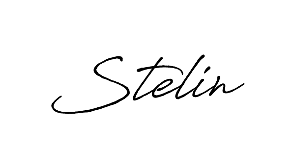 Make a beautiful signature design for name Stelin. With this signature (Antro_Vectra_Bolder) style, you can create a handwritten signature for free. Stelin signature style 7 images and pictures png