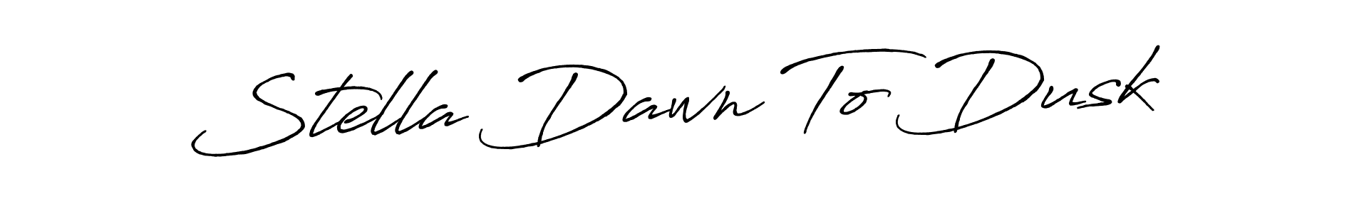 How to make Stella Dawn To Dusk name signature. Use Antro_Vectra_Bolder style for creating short signs online. This is the latest handwritten sign. Stella Dawn To Dusk signature style 7 images and pictures png