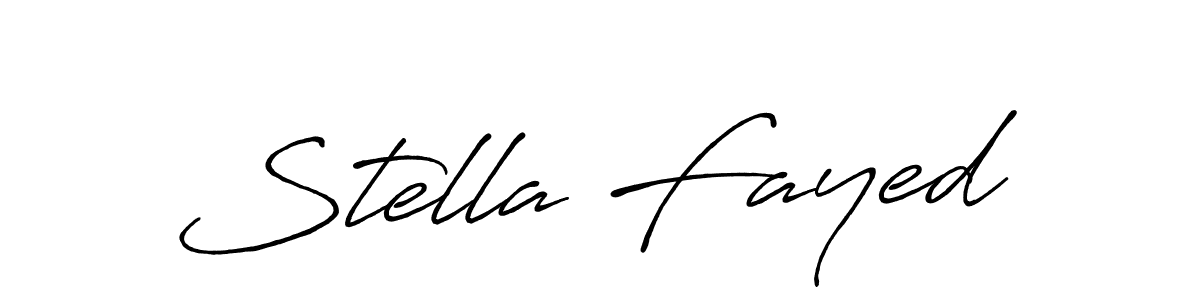 Stella Fayed stylish signature style. Best Handwritten Sign (Antro_Vectra_Bolder) for my name. Handwritten Signature Collection Ideas for my name Stella Fayed. Stella Fayed signature style 7 images and pictures png