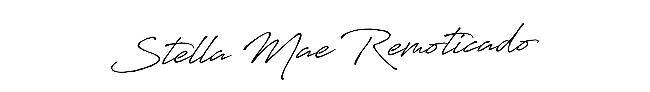 Also You can easily find your signature by using the search form. We will create Stella Mae Remoticado name handwritten signature images for you free of cost using Antro_Vectra_Bolder sign style. Stella Mae Remoticado signature style 7 images and pictures png