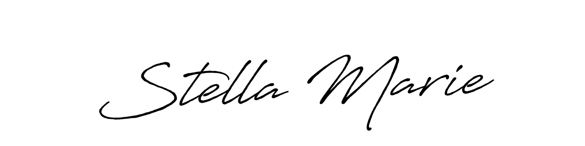 Stella Marie stylish signature style. Best Handwritten Sign (Antro_Vectra_Bolder) for my name. Handwritten Signature Collection Ideas for my name Stella Marie. Stella Marie signature style 7 images and pictures png