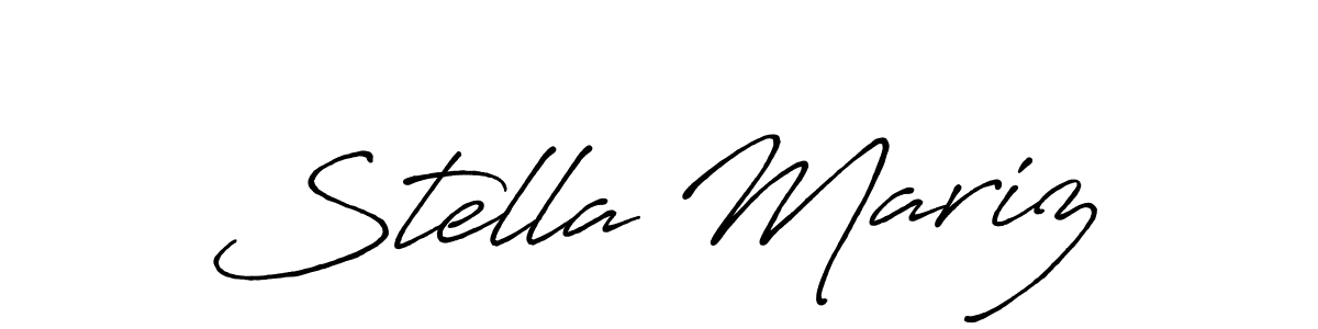 You should practise on your own different ways (Antro_Vectra_Bolder) to write your name (Stella Mariz) in signature. don't let someone else do it for you. Stella Mariz signature style 7 images and pictures png