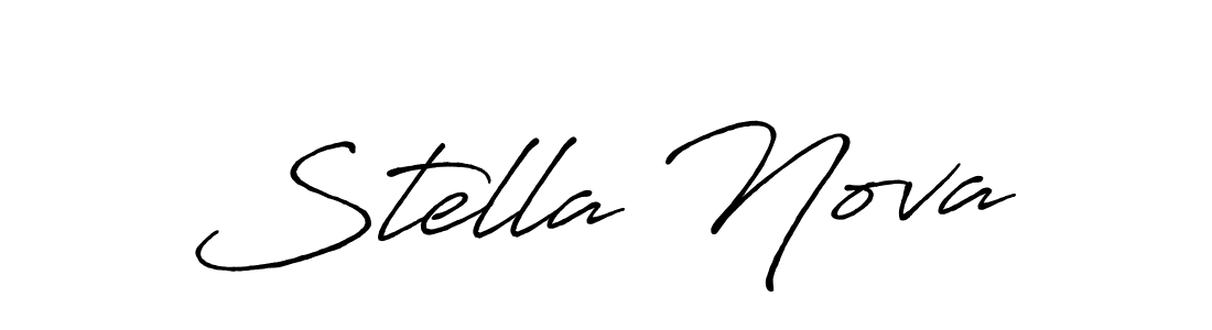 Once you've used our free online signature maker to create your best signature Antro_Vectra_Bolder style, it's time to enjoy all of the benefits that Stella Nova name signing documents. Stella Nova signature style 7 images and pictures png