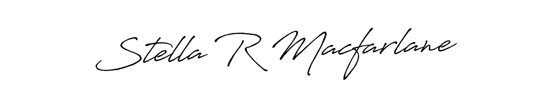 Design your own signature with our free online signature maker. With this signature software, you can create a handwritten (Antro_Vectra_Bolder) signature for name Stella R Macfarlane. Stella R Macfarlane signature style 7 images and pictures png