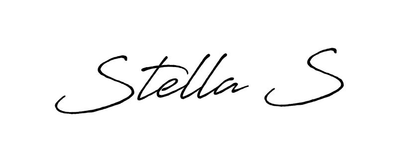 How to make Stella S signature? Antro_Vectra_Bolder is a professional autograph style. Create handwritten signature for Stella S name. Stella S signature style 7 images and pictures png