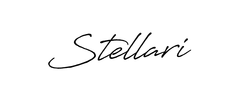 Use a signature maker to create a handwritten signature online. With this signature software, you can design (Antro_Vectra_Bolder) your own signature for name Stellari. Stellari signature style 7 images and pictures png