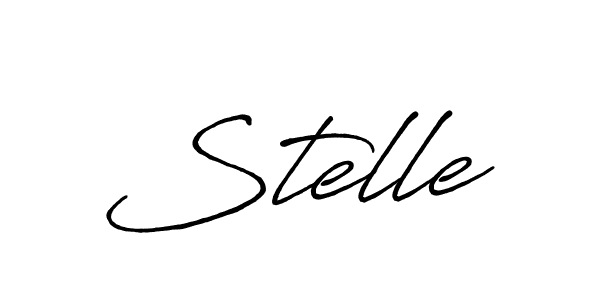 Make a beautiful signature design for name Stelle. With this signature (Antro_Vectra_Bolder) style, you can create a handwritten signature for free. Stelle signature style 7 images and pictures png