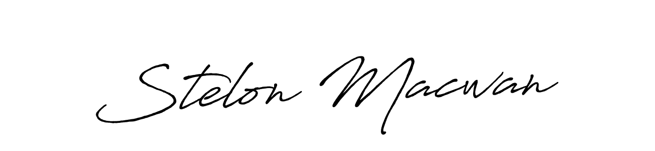 Also we have Stelon Macwan name is the best signature style. Create professional handwritten signature collection using Antro_Vectra_Bolder autograph style. Stelon Macwan signature style 7 images and pictures png