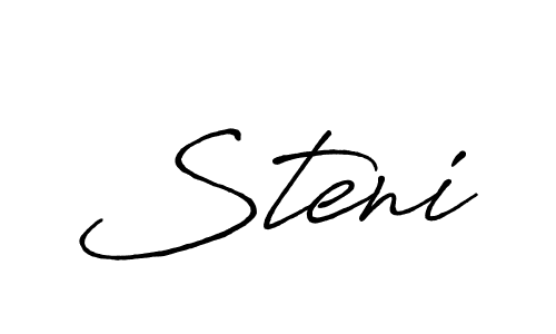 Design your own signature with our free online signature maker. With this signature software, you can create a handwritten (Antro_Vectra_Bolder) signature for name Steni. Steni signature style 7 images and pictures png