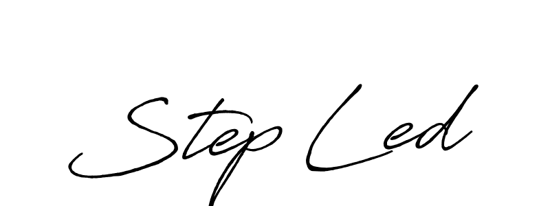 Use a signature maker to create a handwritten signature online. With this signature software, you can design (Antro_Vectra_Bolder) your own signature for name Step Led. Step Led signature style 7 images and pictures png