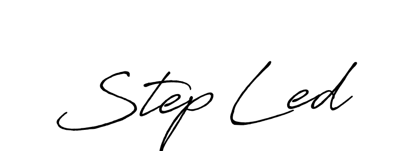 Use a signature maker to create a handwritten signature online. With this signature software, you can design (Antro_Vectra_Bolder) your own signature for name Step Led. Step Led signature style 7 images and pictures png