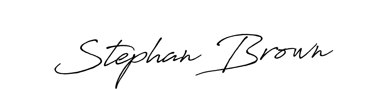 Stephan Brown stylish signature style. Best Handwritten Sign (Antro_Vectra_Bolder) for my name. Handwritten Signature Collection Ideas for my name Stephan Brown. Stephan Brown signature style 7 images and pictures png