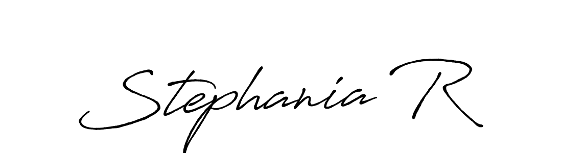 How to make Stephania R signature? Antro_Vectra_Bolder is a professional autograph style. Create handwritten signature for Stephania R name. Stephania R signature style 7 images and pictures png
