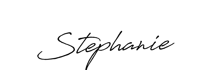 How to make Stephanie signature? Antro_Vectra_Bolder is a professional autograph style. Create handwritten signature for Stephanie name. Stephanie signature style 7 images and pictures png